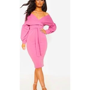 Pink midi dress